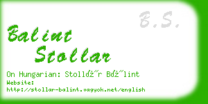 balint stollar business card